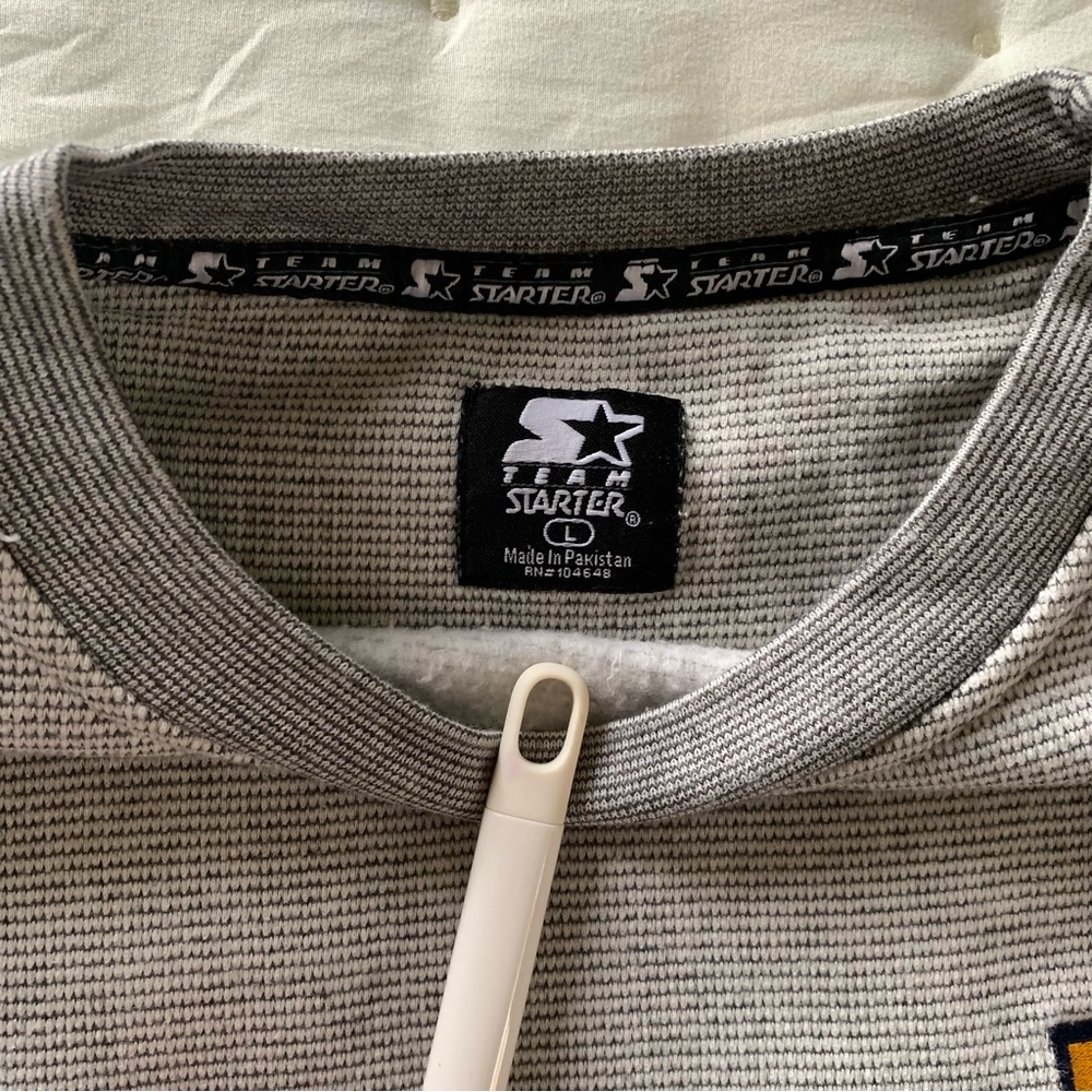 Vintage Starter University of Michigan Gray Crewneck Pullover - Picture 4 of 4